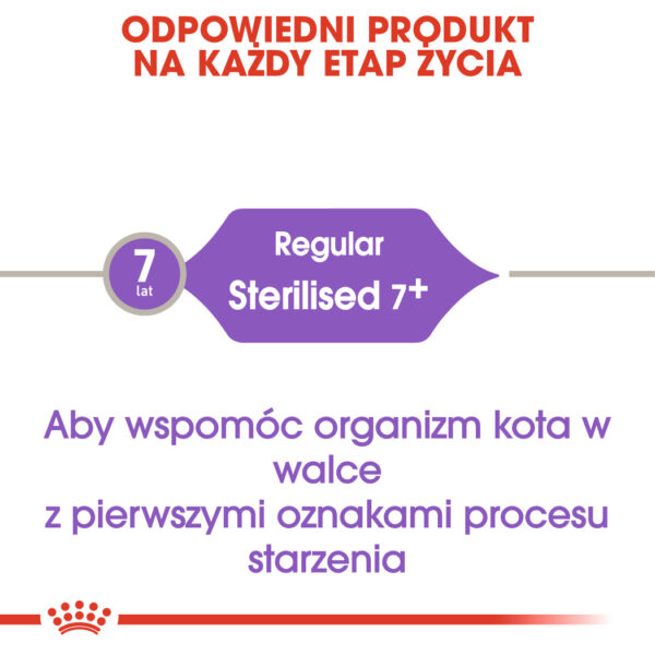 ROYAL CANIN  Sterilised +7 karma sucha dla kotów dorosłych od 7 do 12 roku życia, sterylizowanych - Image 3