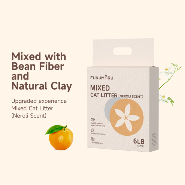 FUKUMARU Mixed Cat Litter (Neroli Scent)  2.7 kg/6 LB - Image 2